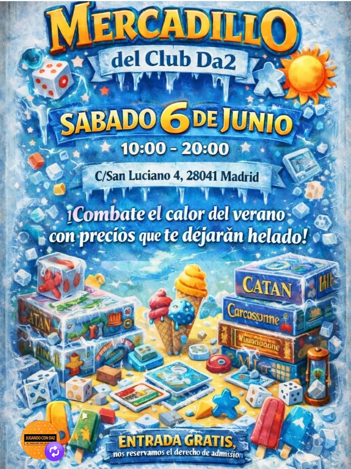 Cartel de una edición del mercadillo del Club Da2